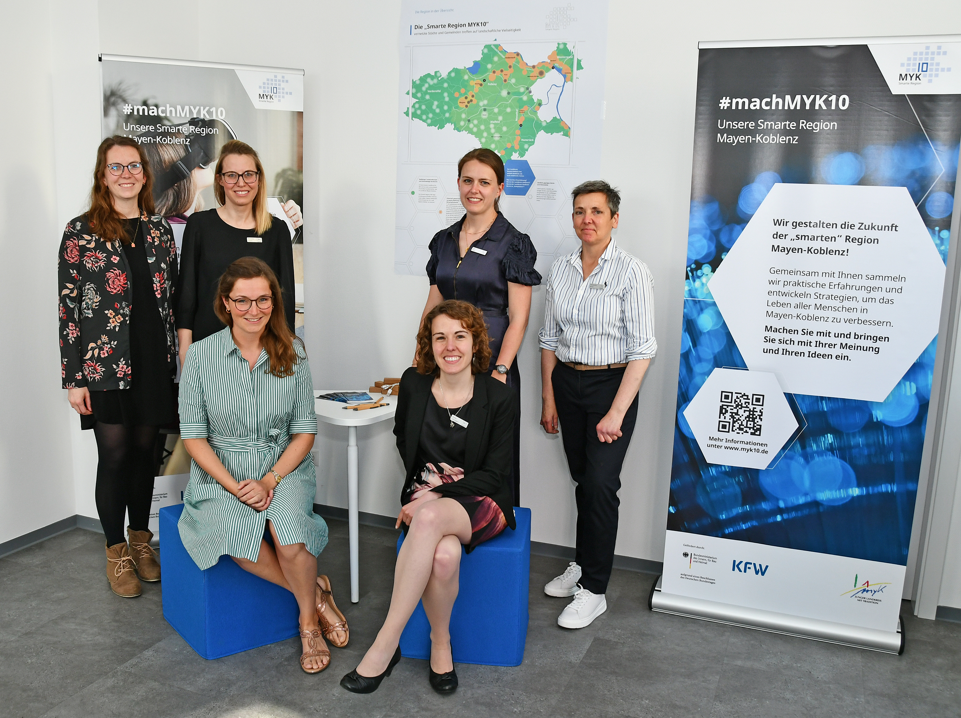 Sonja Gröntgen und das Team der Smarten Region MYK10 