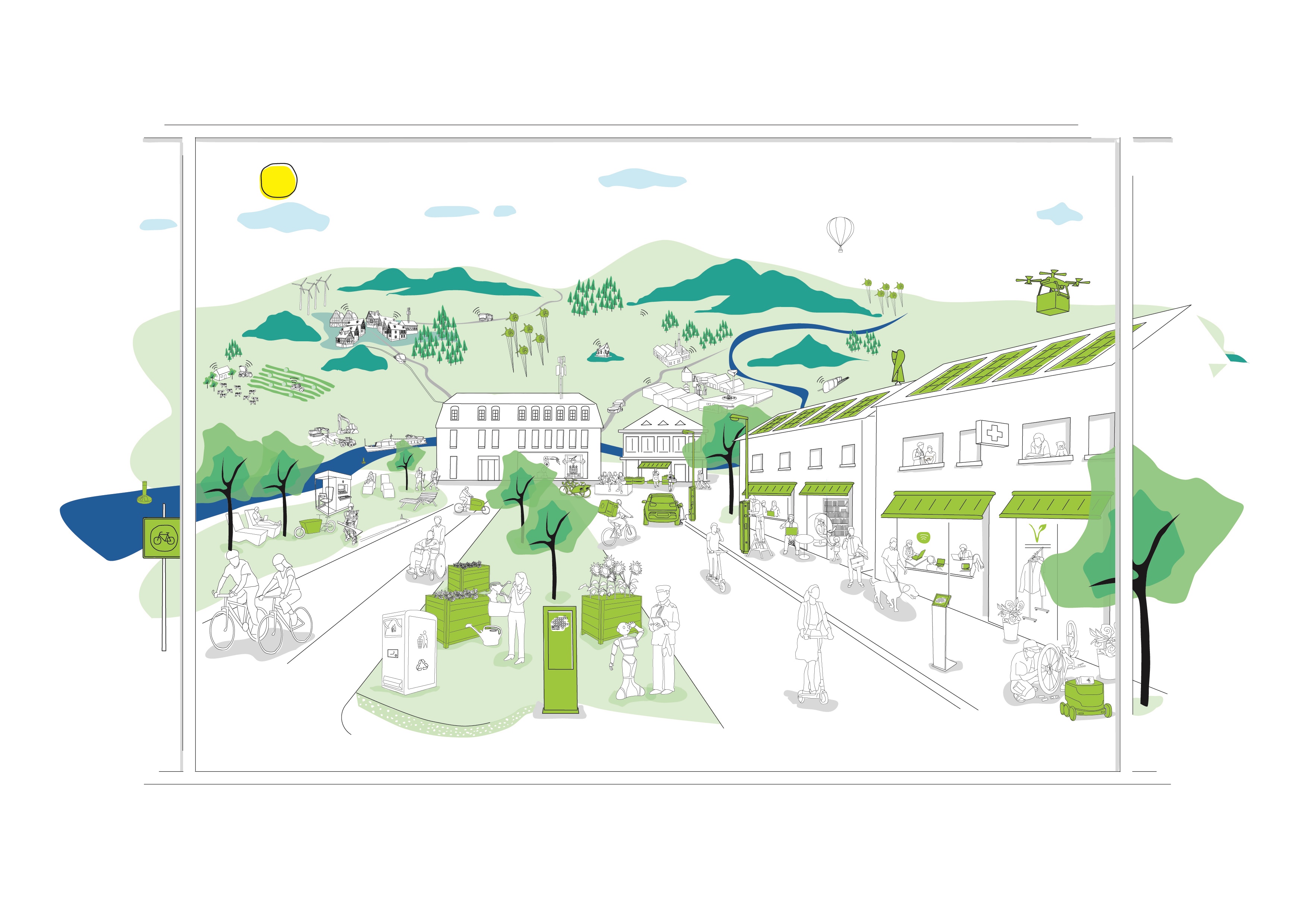 Illustration der Mobilitätsangebote in der Region Mayen-Koblenz