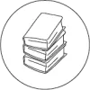 Zeichnung eines Stapels Bücher als Symbol für Bildung