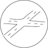 Zeichnung einer Straßenkreuzung als Symbol für Infrastruktur
